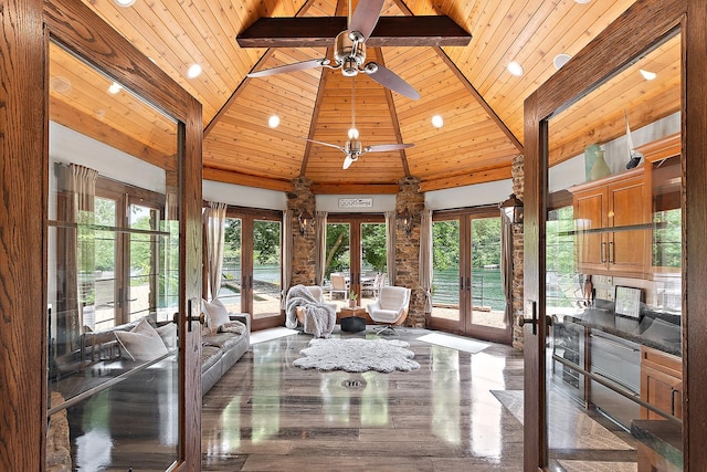 2500 Wahoo Ct, Morris, IL 60450 - sunroom featuring french doors and healthy amount of natural light