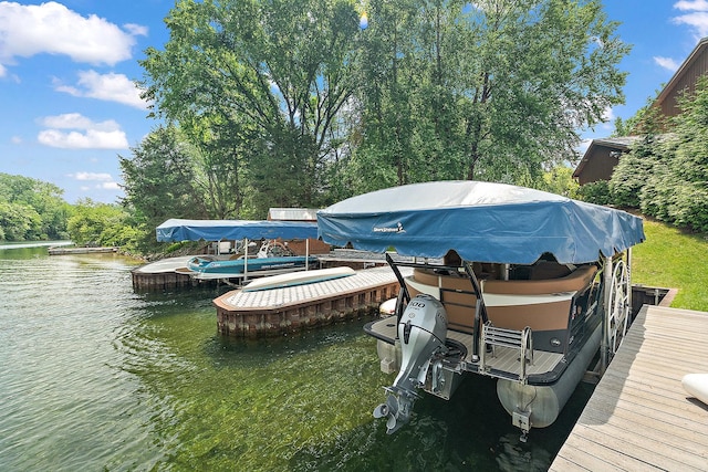 2500 Wahoo Ct, Morris, IL 60450 - dock with a water view and boat lift