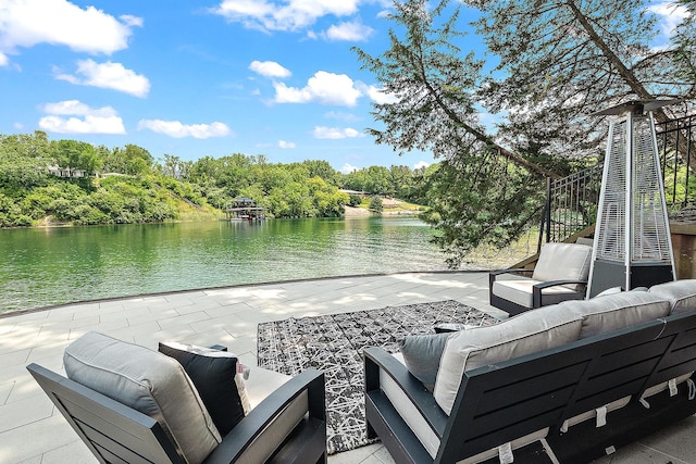 2500 Wahoo Ct, Morris, IL 60450 - view of patio featuring outdoor lounge area and a water view