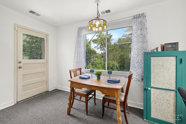 27405 N Roberts Ln, Island Lake, IL 60042 - dining space featuring healthy amount of natural light, carpet, and a desk