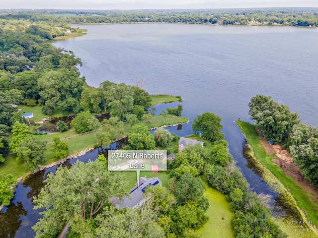 27405 N Roberts Ln, Island Lake, IL 60042 - aerial overview of property's location featuring a large body of water