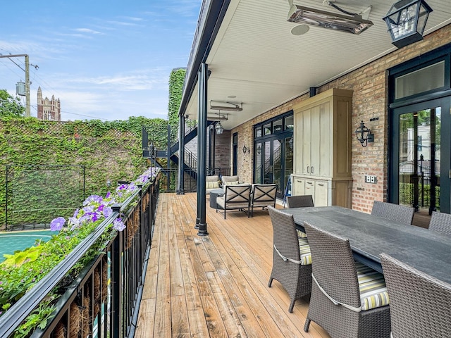 2123 N Bissell St, Chicago, IL 60614 - deck featuring outdoor lounge area and outdoor dining space