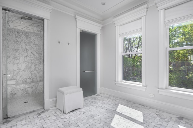 2123 N Bissell St, Chicago, IL 60614 - unfurnished bedroom featuring ornamental molding and baseboards