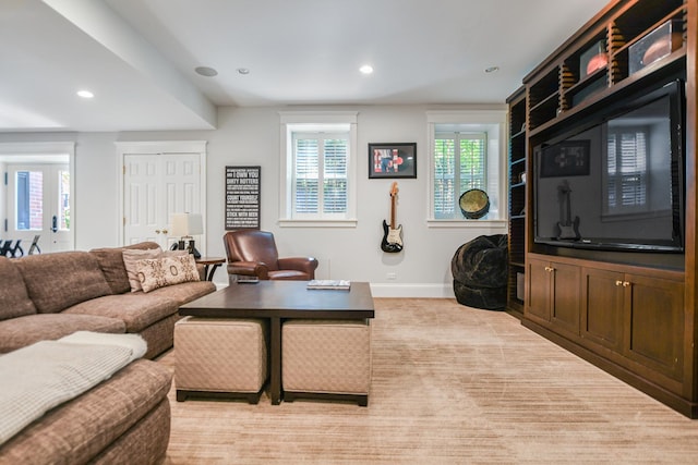 2123 N Bissell St, Chicago, IL 60614 - living room with recessed lighting and baseboards