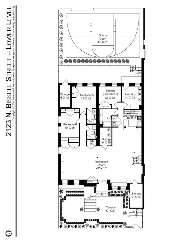 2123 N Bissell St, Chicago, IL 60614 - room layout