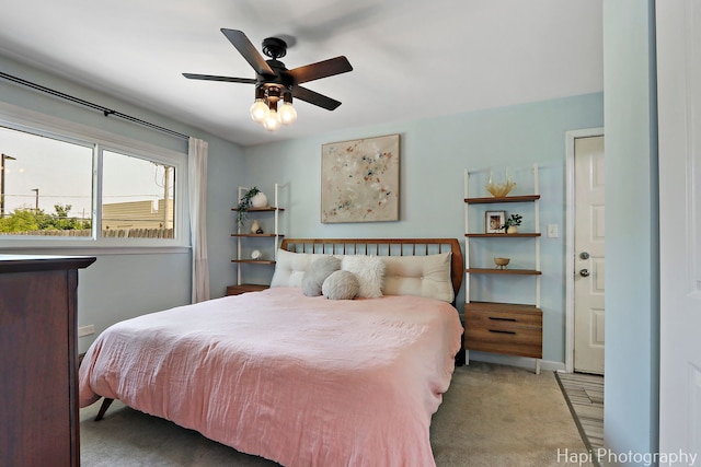 4008 W Lillian St, Mchenry, IL 60050 - carpeted bedroom with baseboards and a ceiling fan