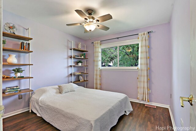 4008 W Lillian St, Mchenry, IL 60050 - bedroom featuring wood finished floors and a ceiling fan