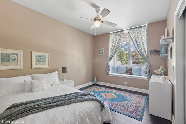 6N142 Riverside Dr, Saint Charles, IL 60175 - bedroom with wood finished floors and a ceiling fan