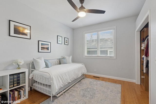 6N142 Riverside Dr, Saint Charles, IL 60175 - bedroom with wood finished floors and a ceiling fan