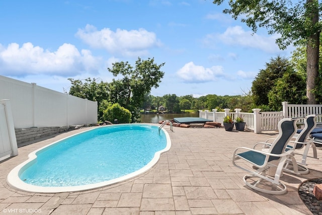6N142 Riverside Dr, Saint Charles, IL 60175 - view of pool with a patio area and a fenced backyard