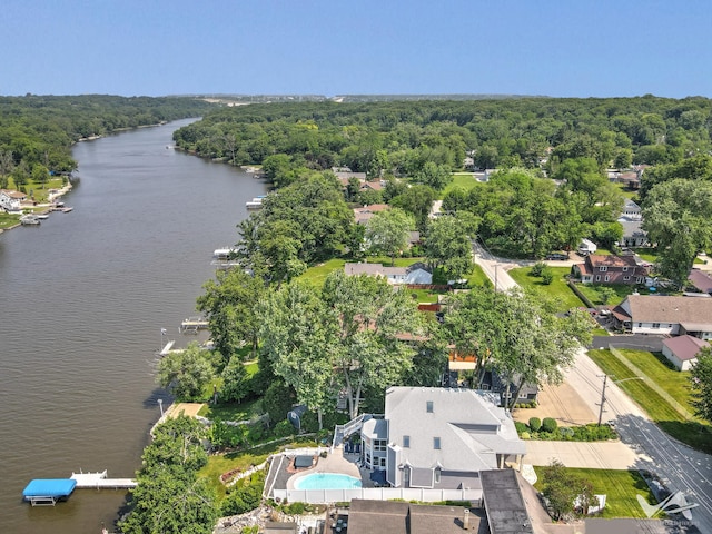 6N142 Riverside Dr, Saint Charles, IL 60175 - drone / aerial view of a large body of water and a heavily wooded area