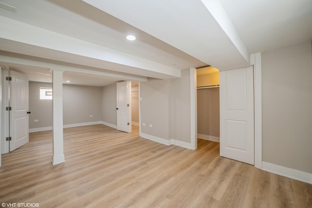 364 Hoxie Ave, Calumet City, IL 60409 - basement with light wood-style flooring and recessed lighting