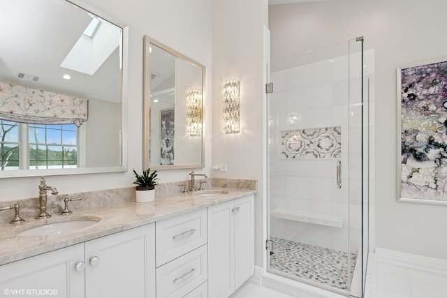 37 Harborside Way, Hawthorn Woods, IL 60047 - full bathroom with a shower stall and double vanity