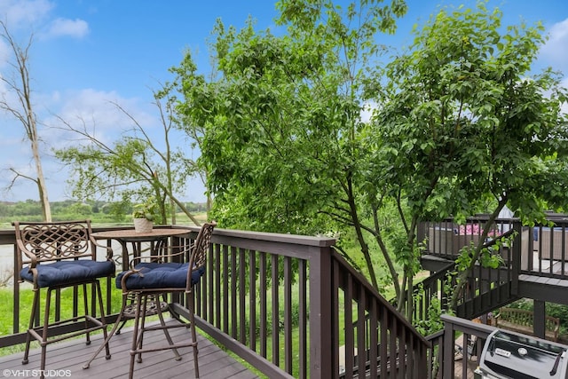 37 Harborside Way, Hawthorn Woods, IL 60047 - wooden terrace with stairway