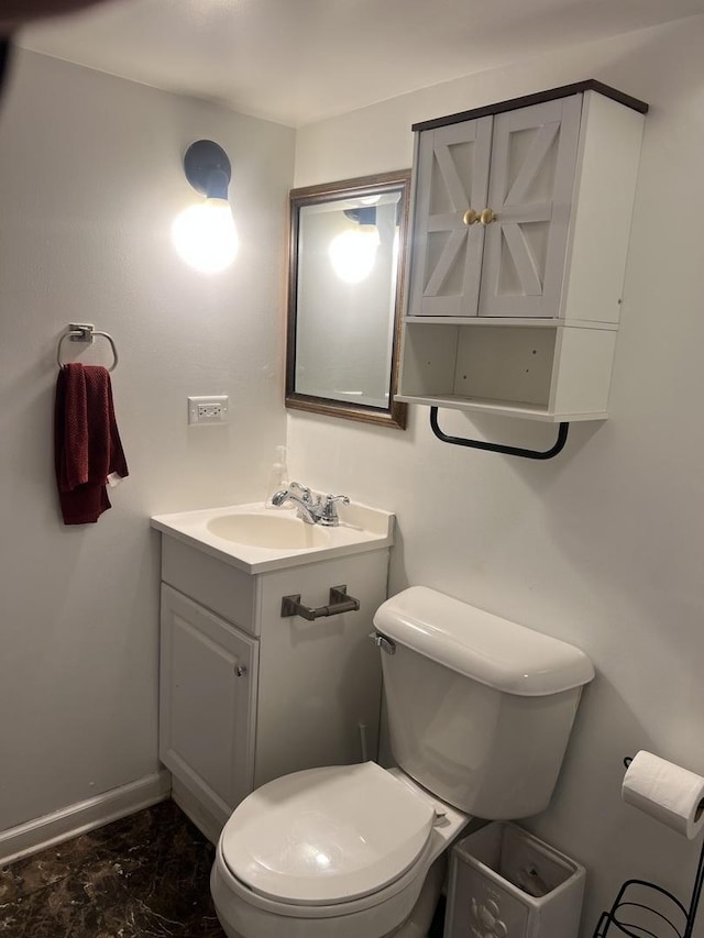 1901 Cora St, Crest Hill, IL 60403 - half bath with vanity and marble finish floors