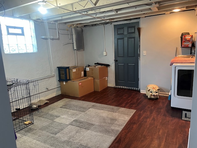1901 Cora St, Crest Hill, IL 60403 - basement featuring wood finished floors and electric panel