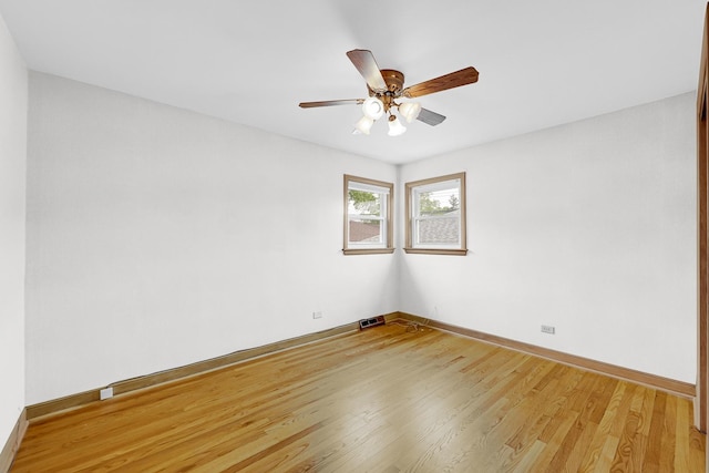10021 Cook Ave, Oak Lawn, IL 60453 - empty room with light wood finished floors and a ceiling fan