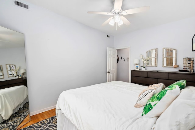 2127 W Pierce Ave Unit 2A, Chicago, IL 60622 - bedroom with light wood-type flooring and ceiling fan