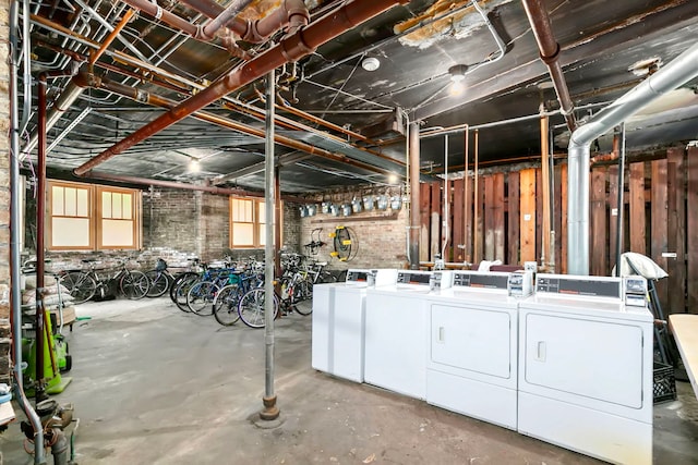 2127 W Pierce Ave Unit 2A, Chicago, IL 60622 - basement featuring separate washer and dryer