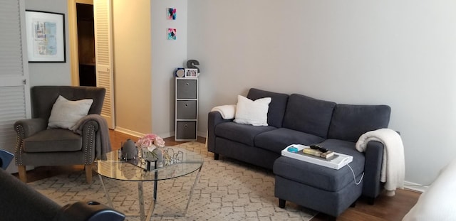 21 W Goethe St Unit 7C, Chicago, IL 60610 - living area featuring light wood-type flooring and baseboards