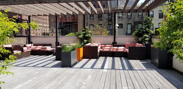 21 W Goethe St Unit 7C, Chicago, IL 60610 - wooden terrace with outdoor lounge area