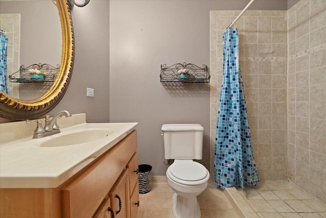 13613 Arborview Blvd, Plainfield, IL 60585 - bathroom with vanity, tiled shower, and tile patterned flooring