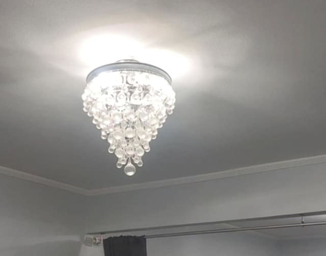 348 Niagara St, Park Forest, IL 60466 - detailed view of a chandelier and crown molding