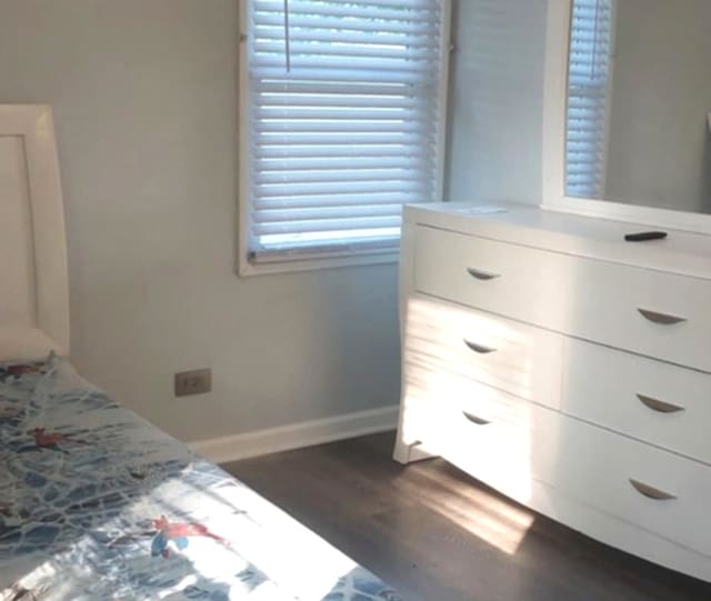 348 Niagara St, Park Forest, IL 60466 - bedroom with baseboards and dark wood-style flooring