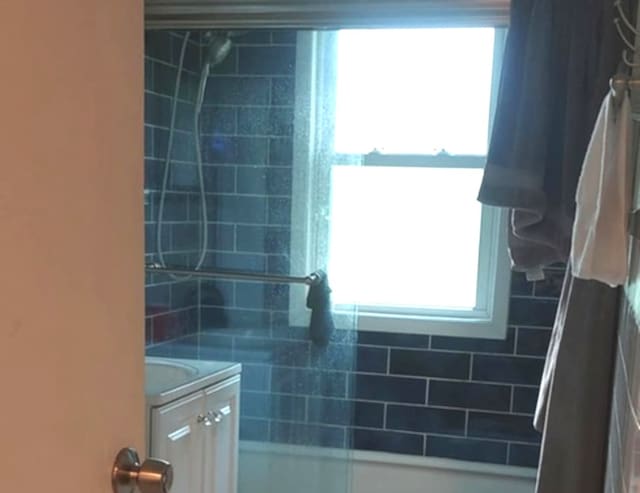 348 Niagara St, Park Forest, IL 60466 - bathroom with vanity and a shower