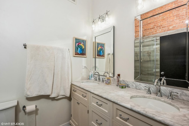 1243 S Wabash Ave Unit 302, Chicago, IL 60605 - full bathroom with double vanity and toilet