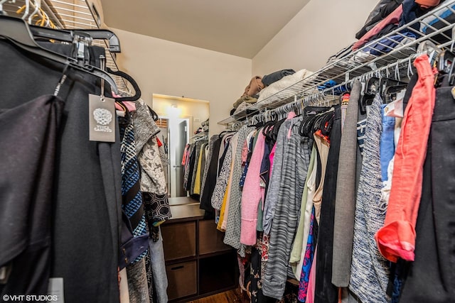 1243 S Wabash Ave Unit 302, Chicago, IL 60605 - walk in closet featuring wood finished floors