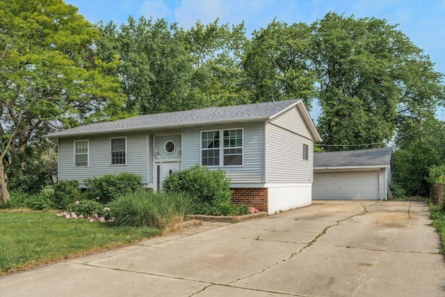 334 Idlewood Dr, Bolingbrook, IL 60440 - view of front facade with a detached garage and an outdoor structure