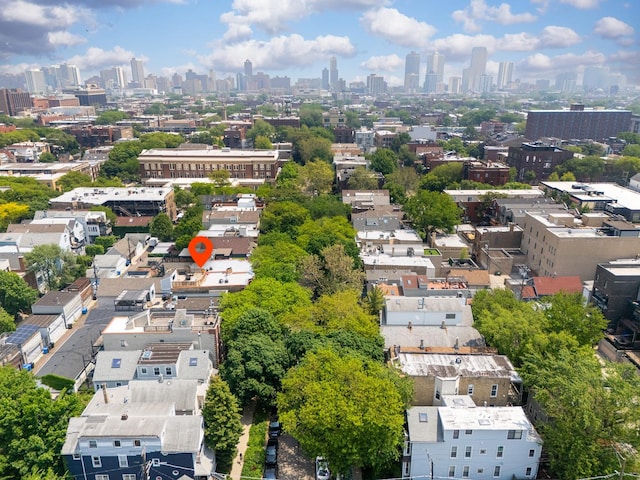 1128 W Wolfram St Unit 2, Chicago, IL 60657 - drone / aerial view of skyline