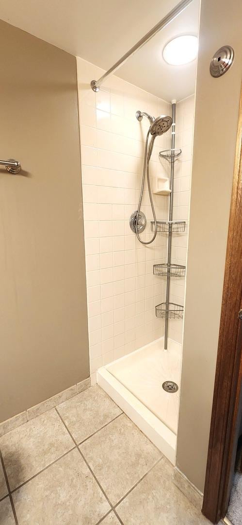 18068 Jason Ln, Lansing, IL 60438 - bathroom with a stall shower and tile patterned flooring
