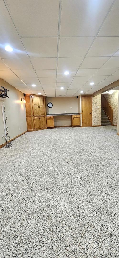 18068 Jason Ln, Lansing, IL 60438 - finished basement with stairs and recessed lighting