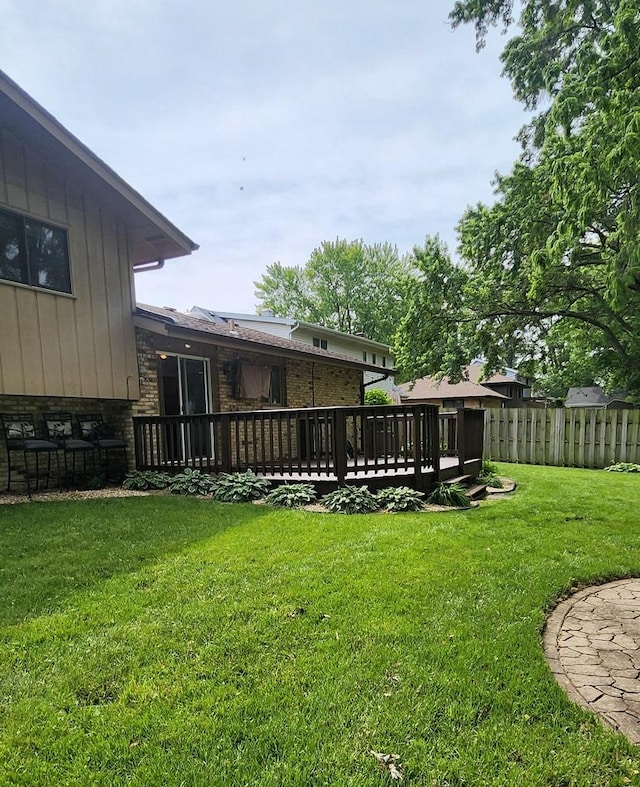 18068 Jason Ln, Lansing, IL 60438 - view of yard featuring a deck