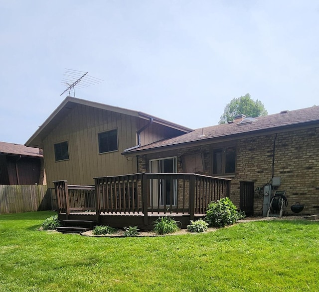 18068 Jason Ln, Lansing, IL 60438 - rear view of property featuring a deck
