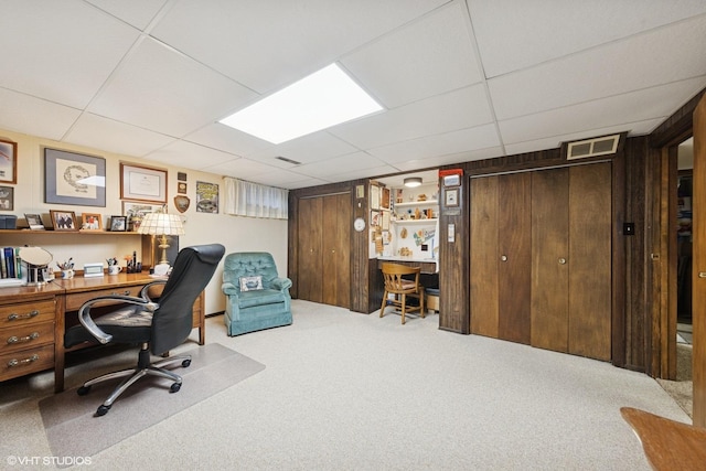 1613 Douglas St, Joliet, IL 60435 - carpeted office with a drop ceiling