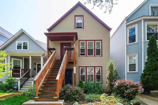 3137 N Monticello Ave, Chicago, IL 60618 - view of front of home with stairway