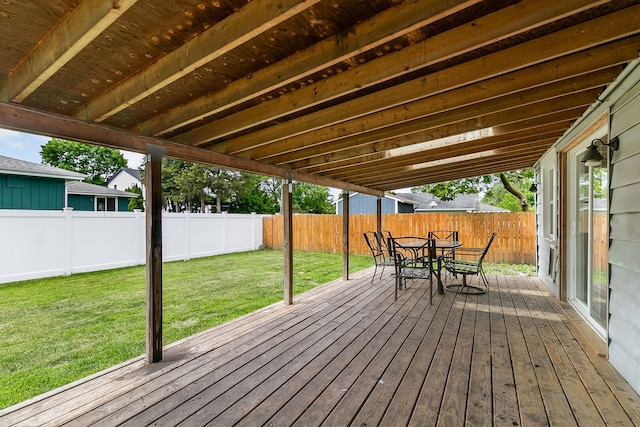 2303 Sweetbriar Ave, Crest Hill, IL 60403 - wooden terrace featuring outdoor dining space