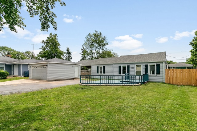 2303 Sweetbriar Ave, Crest Hill, IL 60403 - ranch-style home with a garage and an outbuilding