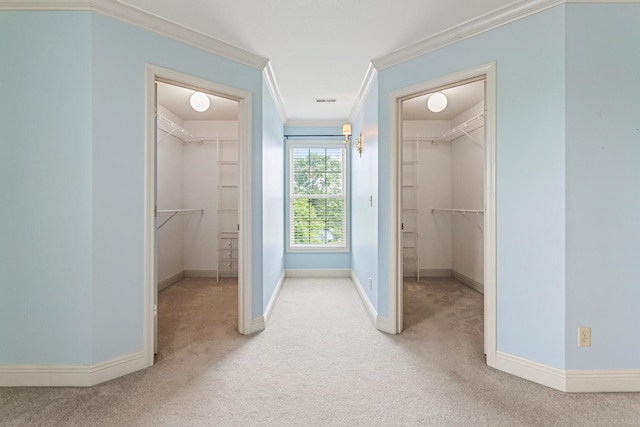 3208 Countrybend Ln, Champaign, IL 61822 - interior space featuring crown molding and carpet flooring