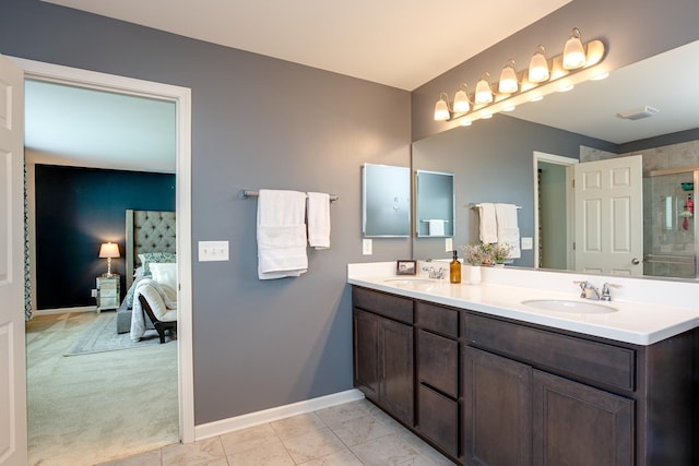 662 Kentshire Dr, Yorkville, IL 60560 - ensuite bathroom featuring double vanity and a shower with door
