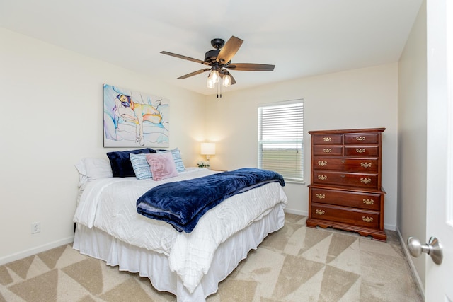 662 Kentshire Dr, Yorkville, IL 60560 - bedroom with light colored carpet and a ceiling fan