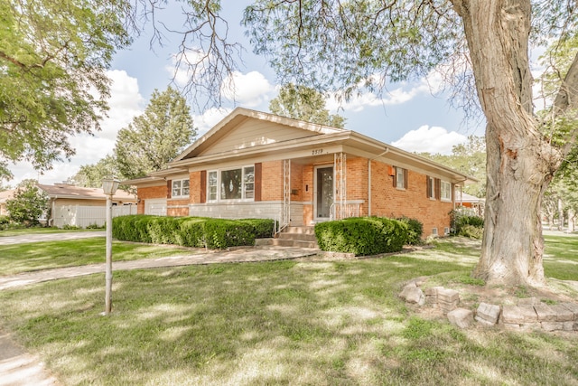 2519 Sunnyside Ave, Westchester, IL 60154 - single story home featuring brick siding, a front lawn, and a garage