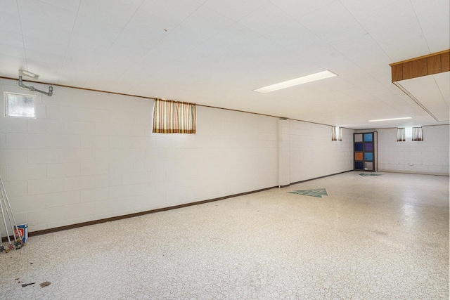 2454 184th St, Lansing, IL 60438 - basement with healthy amount of natural light and concrete block wall
