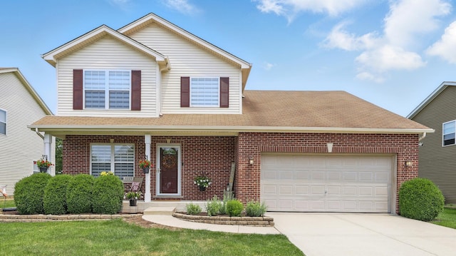 5321 Meadowbrook St, Plainfield, IL 60586 - traditional-style home featuring a garage, driveway, brick siding, and roof with shingles