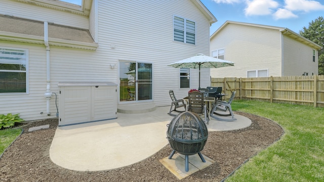 5321 Meadowbrook St, Plainfield, IL 60586 - view of patio featuring a fire pit