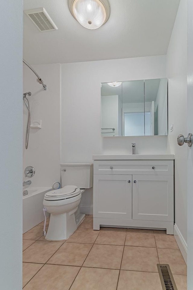 1328 Concord Ln, Schaumburg, IL 60193 - bathroom featuring tile patterned floors, vanity, and shower / bath combination