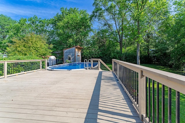 1328 Concord Ln, Schaumburg, IL 60193 - deck featuring a storage shed